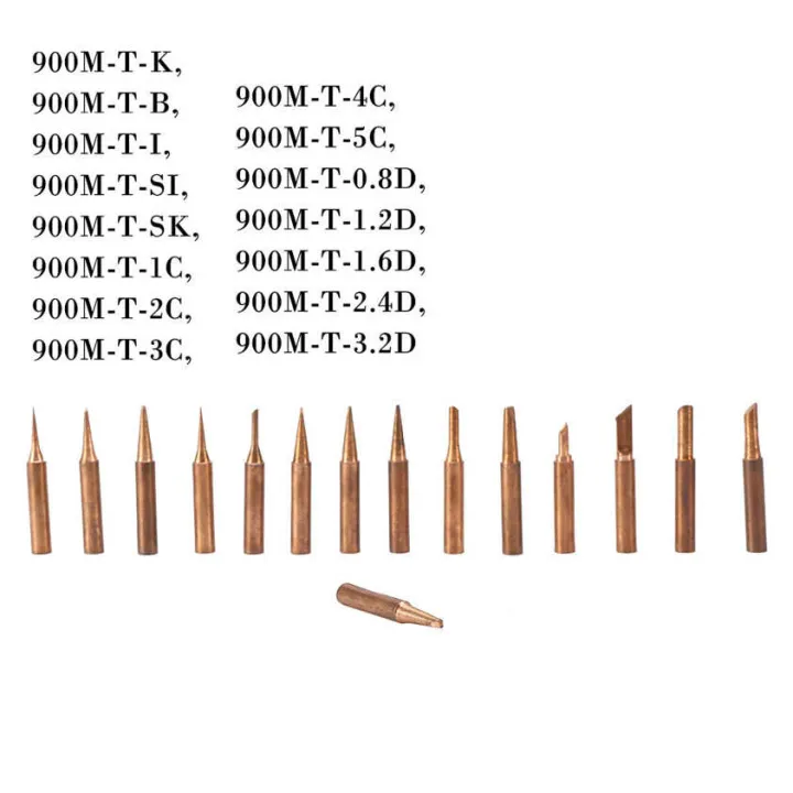15 Lead-free Copper 900M-T Iron Solder Tip F/ 936-938 969 8586 Solde g S on