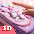 【HOT】 3D Unicorn EVA Cute Pencil Box School Student Stationery Box Children Pencil Storage Box Three Layer Large Capacity Pencil Case. 