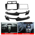 2X Car Radio Fascia Trim Kit, 2 Din Dash Panel DVD Frame Install Kit for Yaris Vitz Platz 2005-2011. 
