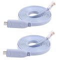 2X USB TO Type C Console Configuration Cable Type C to RJ45 Serial Router Debugging Cable. 