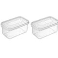 2pcs 700ml Food Storage Boxes Transparent Large Vegetables Fruits Meat Sealed Refrigerator Preservation Box Picnic Sealed Containers. 