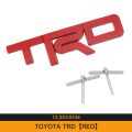 1 Piece For TRD Logo Car Front Grille Emblem Badge Stickers Styling For Toyota Hilux Vios Coaster Altis Rush Innova Fortuner wigo Hiace 86 Avanza Sienta Car Accessories. 