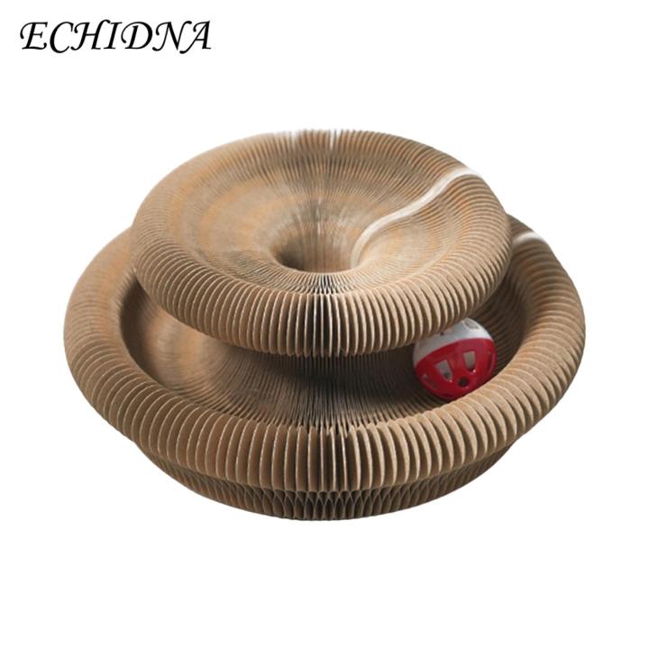 Honeycomb Design Cat Toy Interactive Cat Scratching Toy with Ball Foldable Accordion Design for Endless Fun Magic Cat Scratch Pad for Active Kitties Buy Corrugated Cat Scratcher