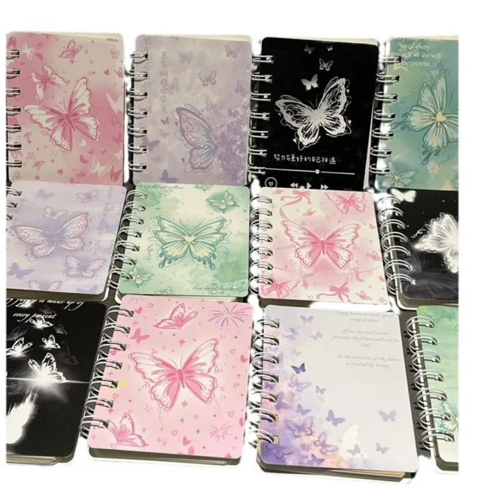 Portable%20Bow%20Notebook%20Unique%204pcs%20A7%20Butterfly%20Butterfly%20Notepad%20Mini%20Coil%20Planner%20for%20Birthday%20Kids%20Party%20Celebration%20Girl%20-%20Image%204