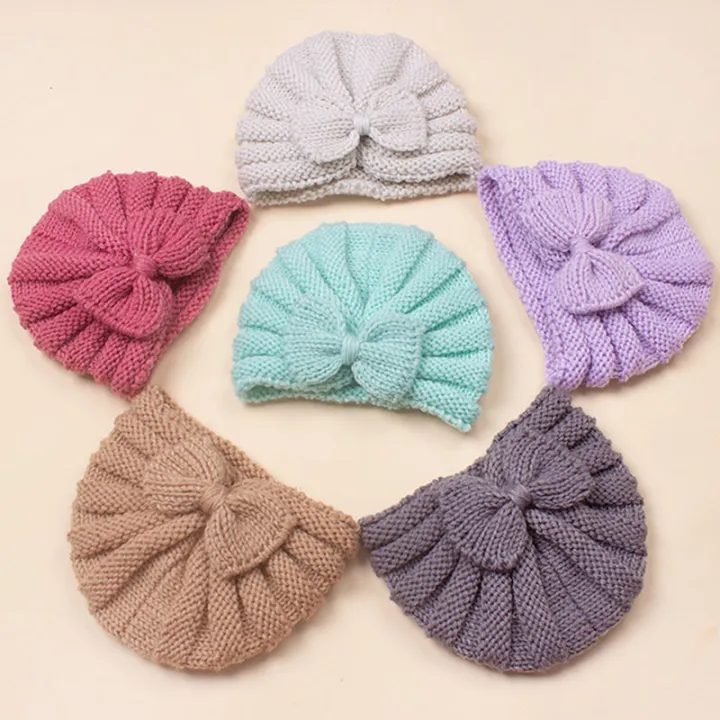 Baby%20Bow%20Hat%20Autumn%20Winter%20Knitted%20Baby%20Girl%20Beanie%20Elastic%20Kids%20Turban%20Hat%20Solid%20Color%20Infant%20Bonnet%20Newborn%20Cap%20-%20Image%203
