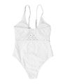 Women Bikini, Spaghetti Straps V-neck Hollowed Jacquard Summer Swimming Bathing Swimsuit. 