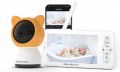 5" Video Baby Monitor with Phone App and Monitor,PTZ,2-way Talk,Night Vision,Lullabies,VOX Sound Detection,Feeding Reminder. 