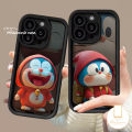 Cartoon Cute 3D Red Clothes Backpack Happy Doraemon Case For Infinix Smart 8 7 Hot 30i 30 Play Tecno Spark Go 2024 10C 10 Go 2023 Camon 20 Pro Note 12 G96 30 Pro Couples Angel Eyes Soft Cover. 
