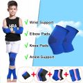 8Pcs/Set Girls Boy Sports Knee Pads Elbow Pads Wrist Guards Ankle Brace Outdoor Skating Cycling Knee Support Protective Gear. 