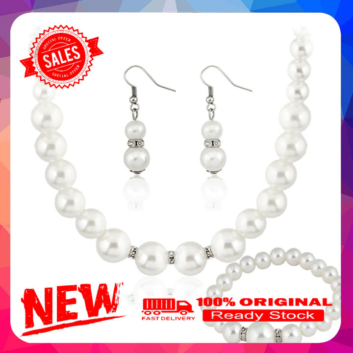Women%20Faux%20Pearls%20Alloy%20Necklace%20Bracelet%20Earrings%20Wedding%20Bridal%20Jewelry%20Set%20-%20Image%202