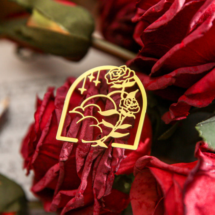 Mr.%20Paper%20Metal%20Bookmark%20Rose%20Code%20Series%20Simple%20High%20Profile%20Level%20Hollow%20Bookmark%20Pocket%20Decorative%20Reading%20Clip%20-%20Image%203