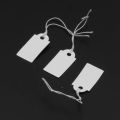 Wholesale 100 s/lot Trend Rectangular Paper Price Tag White Blank String Jewelry Price Display Cards Promotion Label For Sales. 