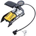 Aluminum Twin Foot Pump High Pressure Floor Air Foot Pump for Cycle, Bike, Car, Football etc. 