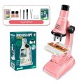 STEM Toys science toys Children Science Biological 200x 600x 1200x Pocket Microscope Set Lab With LED Refined Instruments Montessori Education Toy. 
