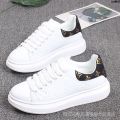 All-Match Fashion Couple College Popular Style Student McQueen White Shoes Leisure Niche Printing Men and Women Design Sports ﹀·. 