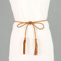 Female Braided Waist Belt  Waistband Women Long Waist Rope Solid Color Thin Waist Chain Dresses. 