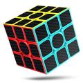 3x3x3 Carbon Fiber Sticker Rubik Cube - 3 by 3 Smooth Rubik Magic Cube by ZinZen. 