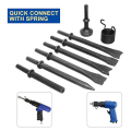 8 Pcs Air Chisel Head Set Pneumatic Chisel Air Hammer Punch Chipping Tool Pneumatic Chisel Air Hamme Cutting Rusting. 
