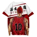 LZ59 SLAM Tshirt Anime Cosplay Short Sleeve Unisex Tops Casual Loose Fashion Tee Shirt Plus Size L59Z. 
