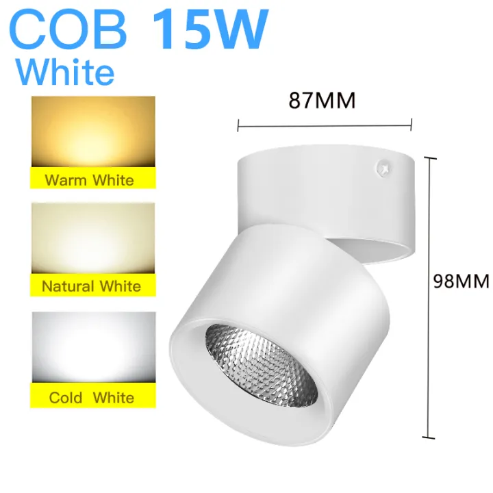 LED Spot Lights Surface Mounted Downlight 15W Ceiling Lamp Spot Led Light Down Light for Home Living Room Kitchen
