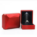 Simple And Elegant High Grade And Exquisite LED Light Jewelry Box Spray Painted Ring Box High End Jewelry Box. 