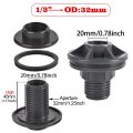 Bulkhead Fitting 1/2 3/4 Inch PVC Spigot Rain Barrel Faucet Valve Kit for Aquariums Water Tanks Pools. 