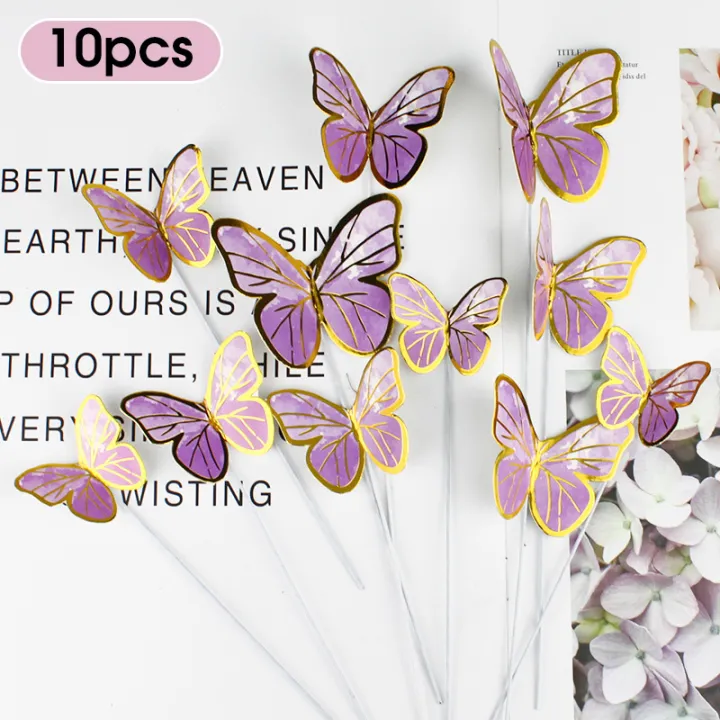 10pcs%20Butterfly%20Cake%20Toppers%20Sequin%20Purple%20Pink%20Butterflies%20Cake%20Decoration%20Card%20for%20Wedding%20Girls%20Happy%20Birthday%20Party%20Decors%20-%20Image%208