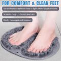 Foot Scrubber for Shower 25 x 30 CM, Silica Gel Shower Foot Scrubber, Shower Foot Scrubber Mat with Non-Slip Suction Cups, for Improve Circulation and Relieve Tired. 