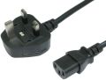 Power Cable 3 Pin - Black  Plug Power Cable Extension cord ​Cord for Desktops. 