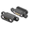 LKPCIGCXM 3 Pairs Spring Loaded Magnetic Pogo Pin Connector 3 Positions Magnets Pitch 2.3MM 3P Through Holes Male Female Probe. 