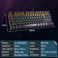 MageGee MK-star Mechanical Gaming Keyboard Blue / Red Switch Compact 87 Keys LED Backlight Wired White Gaming Keyboard for Laptop /Windows / PC / Mac / Computer. 