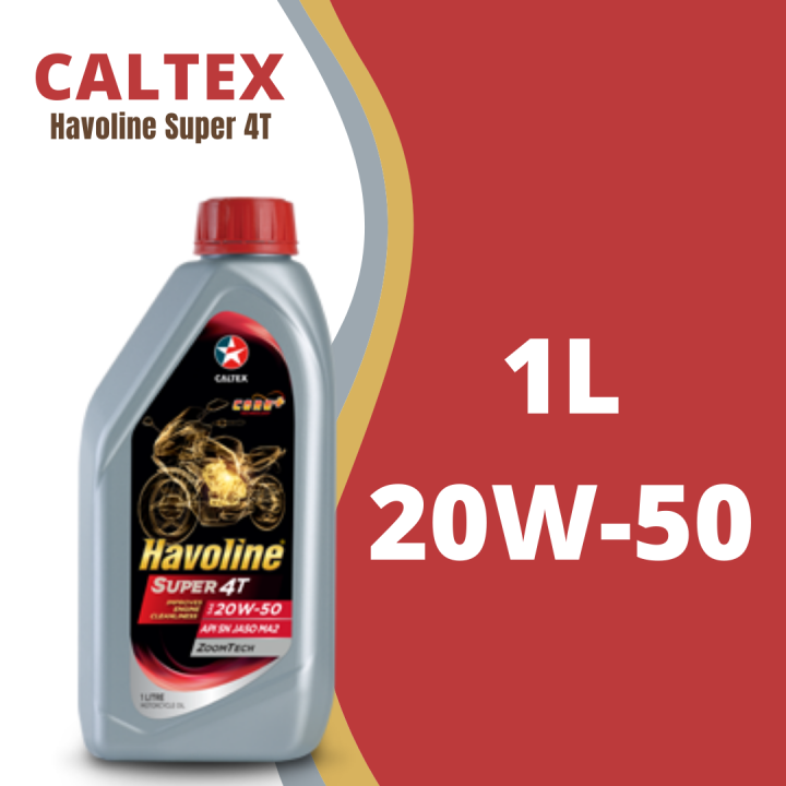 Caltex  20W-50 engine oil Havoline Super 4T 20W-50 SAE (1L)