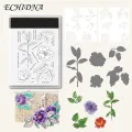 Pocket Stamp Flower Embossing Metal Dies Silicone Stamps Set for Diy Card Making Scrapbooking 3d Floral Designs Southeast Asian Buyer's Choice Clear Stamp. 