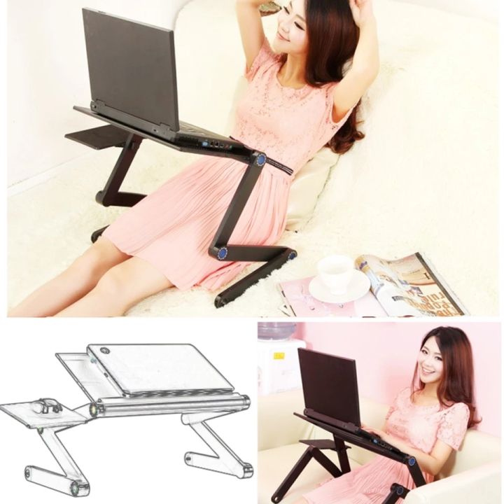 Adjustable Computer Table Folding Laptop Notebook Stand Lazy Aluminum Alloy Bed Table