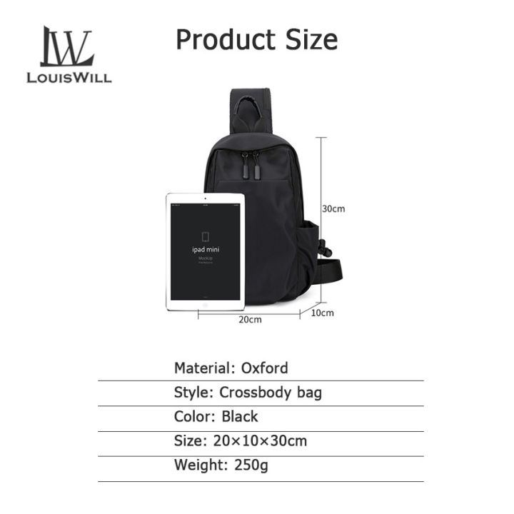 LouisWill%20Men%20Crossbody%20Bags%20Backpacks%20Waist%20Packs%20Sport%20Pouch%20Bags%20Light%20Weight%20Chest%20Bags%20Men%20Fashion%20Oxford%20Shoulder%20Bags%20for%20Travel%20Outdoor%20-%20Image%205