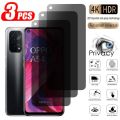 3PCS Privacy Screen Protector For OPPO A96 A54 A74 A94 5G Anti-Spy Tempered Glass For OPPO A17 A95 A16 A76 A15 A73 A33 A93 Class. 