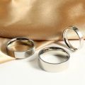 Soul Men 6mm Polish Flat 316L Stainless Steel Rings Male Female Wedding Engagement Band Classic Style Big Size 5 to 15. 