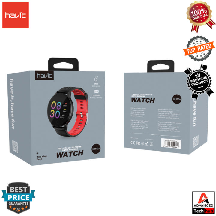 Genuine%20Havit%20H1113A%20Smartwatch%20Exercise%20Modes%20Heart%20Rate%20Blood%20Oxygen%20Blood%20Pressure%20Magnetic%20Suction%20Charging%201.3"%20Touch%20Screen%20IP67%20Water%20Resistant%20%20Android%20&%20IOS%20-%20Image%207