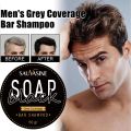 Hair Darkening Shampoo Bar for Gray Hair Coverage Soap Polygonum Multiflorum Fast Effective Repair Gray White Color Dye For Men. 