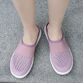 【ALLGOOD】Closed Toe Half Shoes for Women Korean Trendy Summer Slip-on Black Half Slippers Mesh Surface Breathable Anti-Slip Soft EVA Comfy Sandals for Female. 