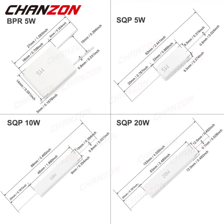 Sourcing Map 10 Pcs Résistances Film Oxyde Métallique 5W 2 Ohm ±5% Axial - Haute Performance Électronique