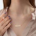 Private Custom Stainless Steel Name Necklace Personalized Letter Gold Pendant Necklace Fashion Gifts for Men and Women. 