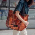 Laser PVC Handbag Advertising Campaign Gift Bag Shopping Women Bag Exhibition Supplies Tote Bag Cross-Border Wholesale. 