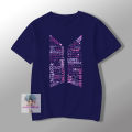 BTS Logo Tshirt KPOP Bangtan Boys Album Branded T shirt Crew Round Neck Tshirts T-shirt. 