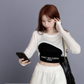 Sweet Hot Girl Internet Celebrity Irregular Sun Protective Blouse Camisole Set Summer jazz Top Jazz Dance Two-Piece Suit. 