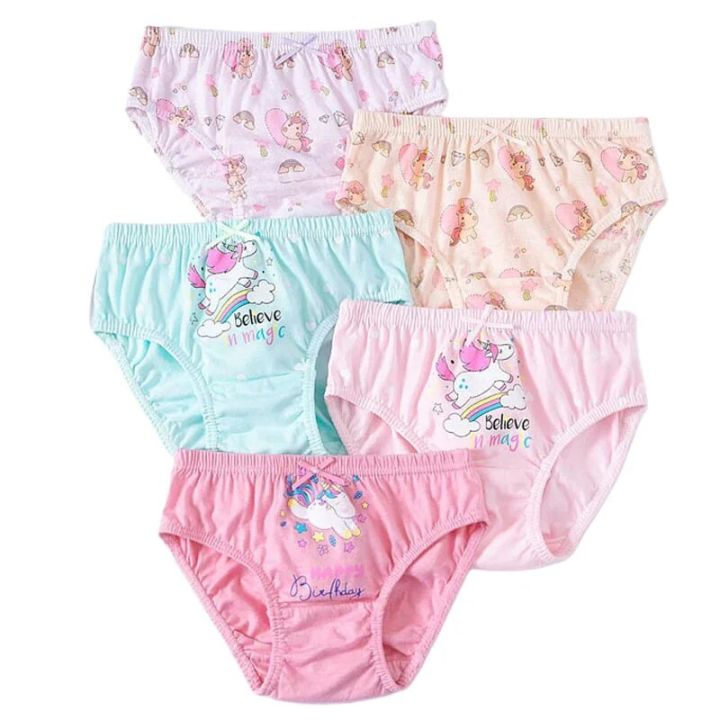 Children Kinickers 5Pcs/lot Kids Cotton Briefs Knickers Cartoon Girls Panties Cute Magic ...