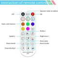WiFi Smart RGB Music Controller for LED Strip Light + Infrared Remote Control 24 Keys Wireless for Color Strip Lights. 