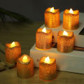 1/5Pcs LED Candle Lights Wave Glitter Candle Light Atmosphere Battery Powered Romantic Candles Lamps Birthday Party Decorations. 
