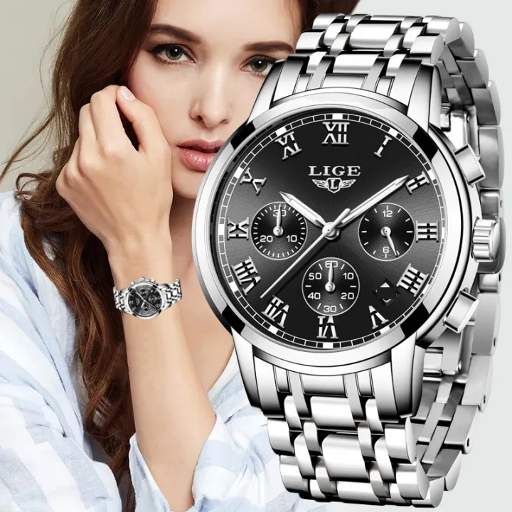 Ladies%20Watch%20Stainless%20Steel%20Luxury%20Quartz%20Analog%20Business%20Chain%20Casual%20Wrist%20LIGEx%20Watches%20For%20Girls%20Women%20Love%20Gift%20-%20Silver%20Green%20-%20Image%202