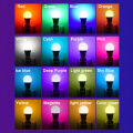 16Colors RGB LED Bulb Light Adjustable E27 5W 7W 10W 5W Screw Remote Control Change with Memory Ambient for Disco Bar. 